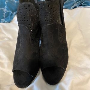 Black booties open toe